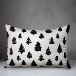 Creative Products Black Painted Trees 14x20 Indoor / Outdoor Pillow
