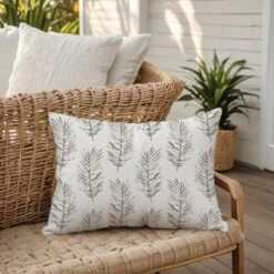 Creative Products White Fern Pattern 14x20 Indoor / Outdoor Pillow -Home Decor GUEST 8ed4a220 d8f4 4827 b8cc ea9dfb392df2