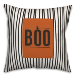 Creative Products Boo Black And White Stripes 18 X 18 Indoor / Outdoor Pillow -Home Decor GUEST 9106c8a2 bdf7 4bdf a58a 96ae78f3b9c0