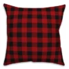 Creative Products Merry & Bright Red Plaid 20x20 Indoor / Outdoor Pillow