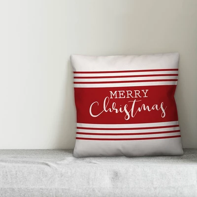 Creative Products Merry Christmas Farmhouse Stripe 18x18 Indoor / Outdoor Pillow 2 Creative Products Merry Christmas Farmhouse Stripe 18x18 Indoor / Outdoor Pillow - Image 2