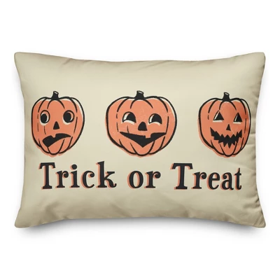 Creative Products Trick Or Treat Pumpkins 20 X 14 Indoor / Outdoor Pillow 3 Creative Products Trick Or Treat Pumpkins 20 X 14 Indoor / Outdoor Pillow - Image 3