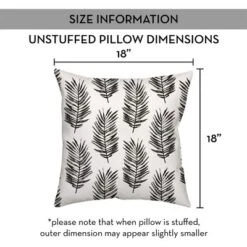 Creative Products Black Fern Pattern 18x18 Indoor / Outdoor Pillow -Home Decor GUEST 94760187 ebd1 4e69 8751 e37608afc26a