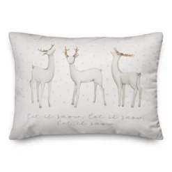 Creative Products Let It Snow Deer 20 X 14 Indoor / Outdoor Pillow -Home Decor GUEST 9593c88a 5b7b 43c3 a9ea c6def4ed6b60