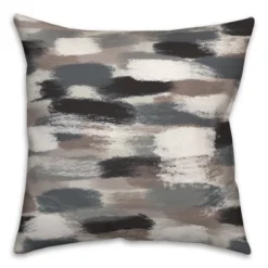 Creative Products Black Brushstroke Pattern 18x18 Indoor / Outdoor Pillow