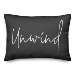 Creative Products Unwind Script Charcoal 14x20 Indoor / Outdoor Pillow -Home Decor GUEST 9804d05b bff4 41a4 ba8f 7c8544254280
