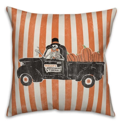 Creative Products Skellys Landscaping Truck Retro With Stripes 18 X 18 Indoor / Outdoor Pillow 3 Creative Products Skellys Landscaping Truck Retro With Stripes 18 X 18 Indoor / Outdoor Pillow - Image 3