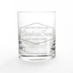 Creative Products Cut And Carry Christmas Trees 11 Oz. Whiskey Glass
