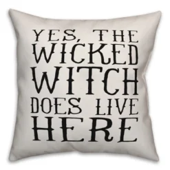 Creative Products Wicked Witch Does Live Here 16x16 Indoor / Outdoor Pillow -Home Decor GUEST 9be3f07e db06 4bb5 b361 84b252fffdd3