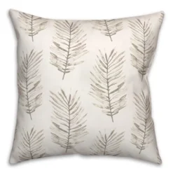Creative Products White Fern Pattern 18x18 Indoor / Outdoor Pillow