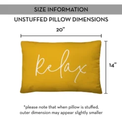 Creative Products Relax Thin Script Yellow 14x20 Indoor / Outdoor Pillow -Home Decor GUEST 9d6f994e 993c 429a 9cb1 7b46a0d9adb5
