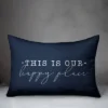 Creative Products This Is Our Happy Place Navy 14x20 Indoor / Outdoor Pillow