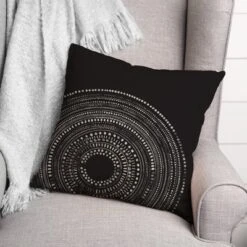Creative Products Black Circle Dot Pattern 18x18 Indoor / Outdoor Pillow 10 Creative Products Black Circle Dot Pattern 18x18 Indoor / Outdoor Pillow -Home Decor GUEST a0bb4121 2a21 4f1f a11c 144b8059148c
