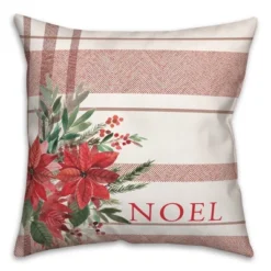 Creative Products Noel Plaid 18 X 18 Indoor / Outdoor Pillow