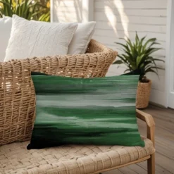 Creative Products Green Streaks 14x20 Indoor / Outdoor Pillow -Home Decor GUEST a155324b d494 449f a6a6 0387420d1eda