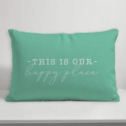Creative Products This Is Our Happy Place Mint 14x20 Indoor / Outdoor Pillow -Home Decor GUEST a183e779 e40f 49b5 b09e 25bfd0f34daa