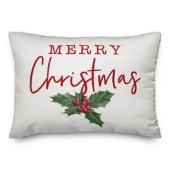 Creative Products Merry Christmas Poinsettia 14x20 Indoor / Outdoor Pillow -Home Decor GUEST a217b331 134a 4919 b5d9 106c796ef1f5