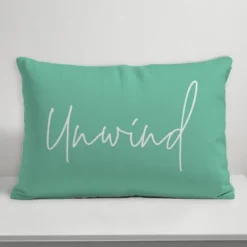 Creative Products Unwind Script Mint 14x20 Indoor / Outdoor Pillow -Home Decor GUEST a34c4f8e ee1b 4d51 801b 218a74e14b24