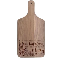 Creative Products Good Friends Are Lucky To Have 8 X 17 Walnut Paddle Cutting Board