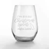 Creative Products Christmas Spirit 15 Oz. Stemless Wine Glass