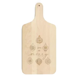 Creative Products Let's Be Merry 8 X 17 Maple Paddle Cutting Board