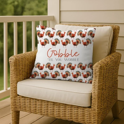 Creative Products Gobble Til You Wobble 18 X 18 Indoor / Outdoor Pillow 5 Creative Products Gobble Til You Wobble 18 X 18 Indoor / Outdoor Pillow - Image 5