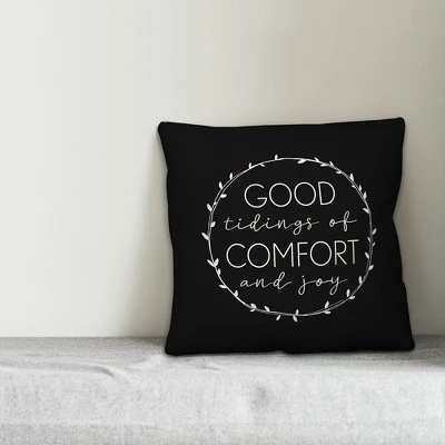 Creative Products Good Tidings Of Comfort And Joy 20x20 Indoor / Outdoor Pillow 1 Creative Products Good Tidings Of Comfort And Joy 20x20 Indoor / Outdoor Pillow