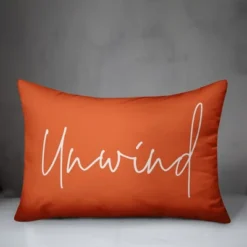 Creative Products Unwind Script Orange 14x20 Indoor / Outdoor Pillow