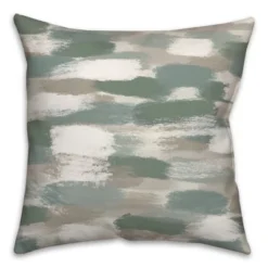 Creative Products Green Brushstroke Pattern 18x18 Indoor / Outdoor Pillow -Home Decor GUEST ab7278f2 5422 4e77 aa85 10b887db692f