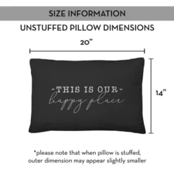 Creative Products This Is Our Happy Place Black And White 14x20 Indoor / Outdoor Pillow -Home Decor GUEST ac8b00fd 5773 4480 9c05 2934770b5ca4