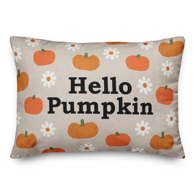 Creative Products Hello Pumpkin Daisy Pattern 20 X 14 Indoor / Outdoor Pillow 3 Creative Products Hello Pumpkin Daisy Pattern 20 X 14 Indoor / Outdoor Pillow - Image 3