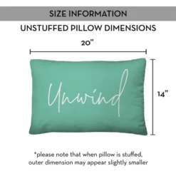 Creative Products Unwind Script Mint 14x20 Indoor / Outdoor Pillow -Home Decor GUEST b0478a67 ea1c 4d49 a142 eeef52ec038a