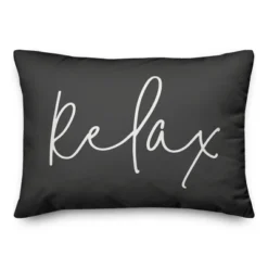 Creative Products Relax Thin Script Black And White 14x20 Indoor / Outdoor Pillow -Home Decor GUEST b0ec4b27 4b70 4a54 8b2d 12913fc65b37