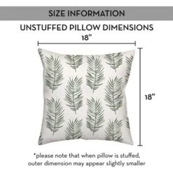 Creative Products Green Fern Pattern 18x18 Indoor / Outdoor Pillow -Home Decor GUEST b1145572 e369 49bd a9a2 ed685db9eb85