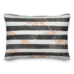 Creative Products Spiderwebs And Stripes Pattern 20 X 14 Indoor / Outdoor Pillow