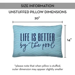 Creative Products Life Is Better By The Pool 14x20 Indoor / Outdoor Pillow 14 Creative Products Life Is Better By The Pool 14x20 Indoor / Outdoor Pillow -Home Decor GUEST b441a6ea 3dd1 443a 9608 fc5f66360232