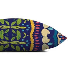 Creative Products Navy Background Folk Pattern 14x20 Indoor / Outdoor Pillow -Home Decor GUEST b5035b03 7ee8 4b99 b3c5 a8d6761bebf6