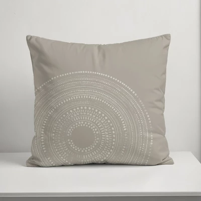 Creative Products Gray Circle Dot Pattern 18x18 Indoor / Outdoor Pillow 4 Creative Products Gray Circle Dot Pattern 18x18 Indoor / Outdoor Pillow - Image 4
