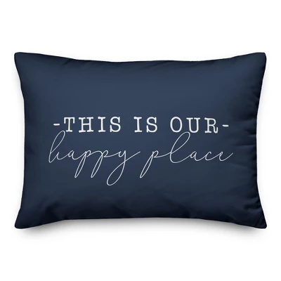 Creative Products This Is Our Happy Place Navy 14x20 Indoor / Outdoor Pillow 8 Creative Products This Is Our Happy Place Navy 14x20 Indoor / Outdoor Pillow - Image 8