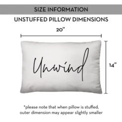 Creative Products Unwind Script White And Black 14x20 Indoor / Outdoor Pillow -Home Decor GUEST bab974f4 70ee 4e3e 8b6f dbb5d0f337ad
