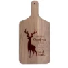 Creative Products Merry Christmas Deer 8 X 17 Walnut Paddle Cutting Board