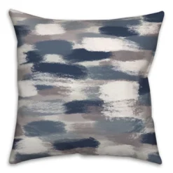 Creative Products Blue Brushstroke Pattern 18x18 Indoor / Outdoor Pillow