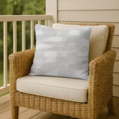 Creative Products White Brushstroke Pattern 18x18 Indoor / Outdoor Pillow -Home Decor GUEST c3abe2f6 a94f 4127 8c59 0ab2aeff3e59