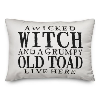 Creative Products A Wicked Witch And Grumpy Toad 14x20 Indoor / Outdoor Pillow 2 Creative Products A Wicked Witch And Grumpy Toad 14x20 Indoor / Outdoor Pillow - Image 2