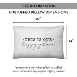 Creative Products This Is Our Happy Place White And Black 14x20 Indoor / Outdoor Pillow -Home Decor GUEST c5845acb a657 4b14 a1b0 fc1be4984171