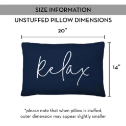 Creative Products Relax Thin Script Navy 14x20 Indoor / Outdoor Pillow -Home Decor GUEST c700f4d3 36ce 468d a530 6fa1374aeb57