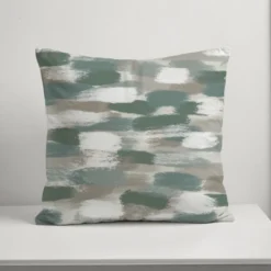 Creative Products Green Brushstroke Pattern 18x18 Indoor / Outdoor Pillow -Home Decor GUEST c710fbac 3b79 406a b21e 7feae3cbe90c