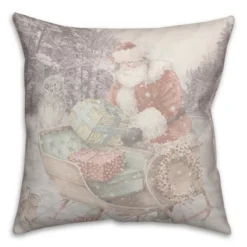 Creative Products Snowy Sleigh 18 X 18 Indoor / Outdoor Pillow -Home Decor GUEST ce916d7d e907 47ed 89a5 f9215bfeac13