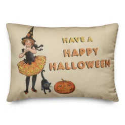 Creative Products Happy Halloween Tutu Witch Girl 20 X 14 Indoor / Outdoor Pillow -Home Decor GUEST cfacba97 a1e2 40bf bf15 dcb2d6daa09d