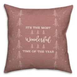 Creative Products It's The Most Wonderful Time Of The Year Red 18 X 18 Indoor / Outdoor Pillow